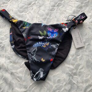 Swiminista x Christian Lacroix Black Bikini Bottom Women's Butterfly NWT